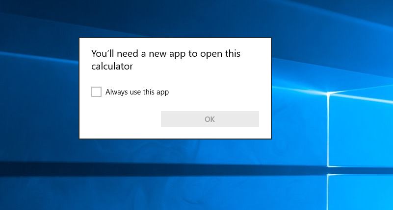 You ll need a new app to open this calculator