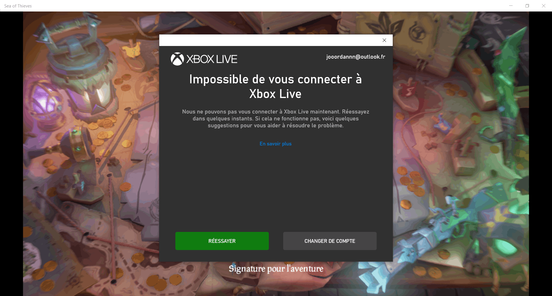 "Impossible de vous connecter à Xbox live" Communauté Microsoft