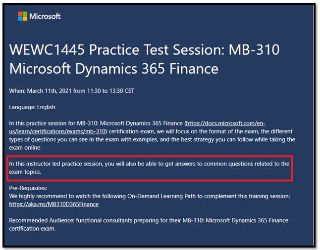 Latest MB-310 Exam Experience