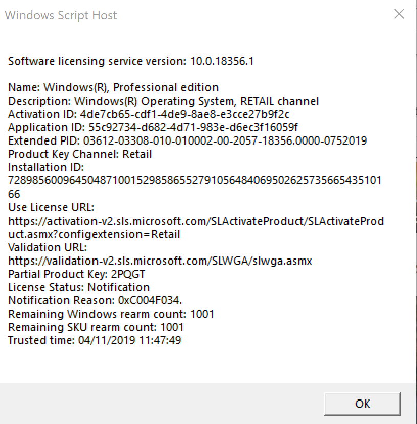 Windows 10 Activation Error 0xc004f211 Microsoft Community