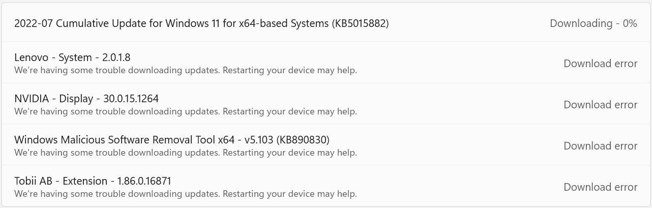 Windows Update Error "We're Having Some Trouble Downloading Updates ...