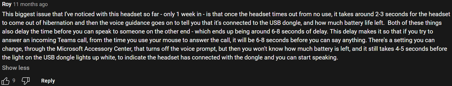 Microsoft Modern Wireless Headset Standby issue - Microsoft Community