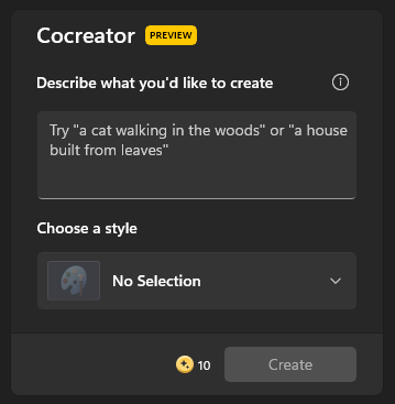 microsoft paint cocreator credits