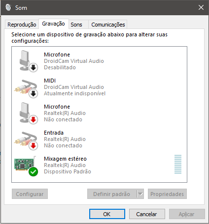 use disease ammunition Windows não detecta Microfone embutido do Headset. - Microsoft Community