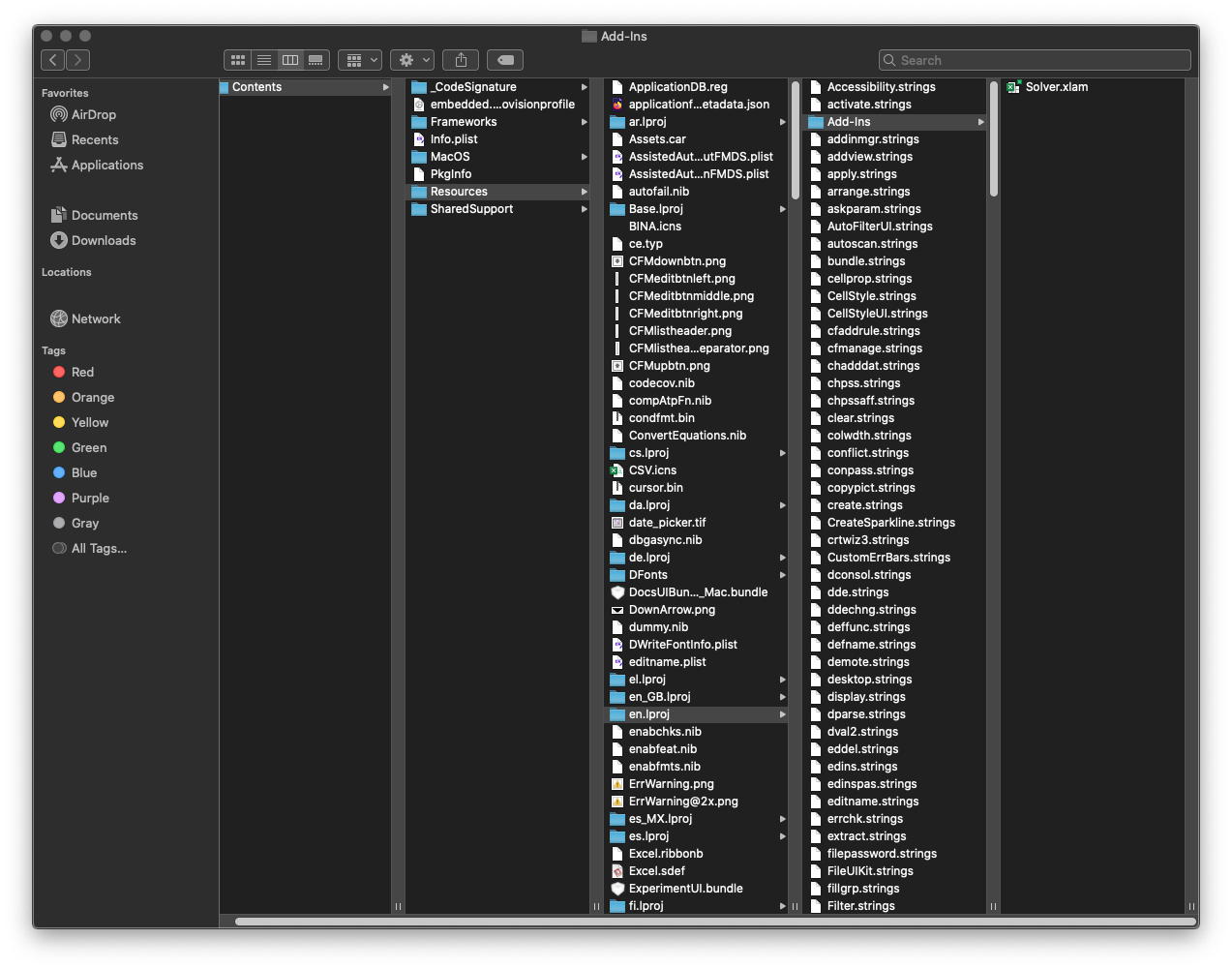 Solver xlam error