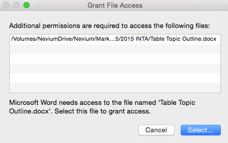ms word for mac grant file access