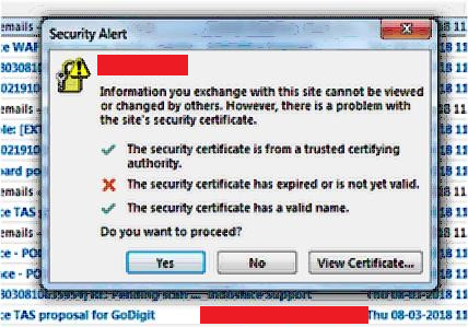 The security certificate has expired or is not yet valid Microsoft