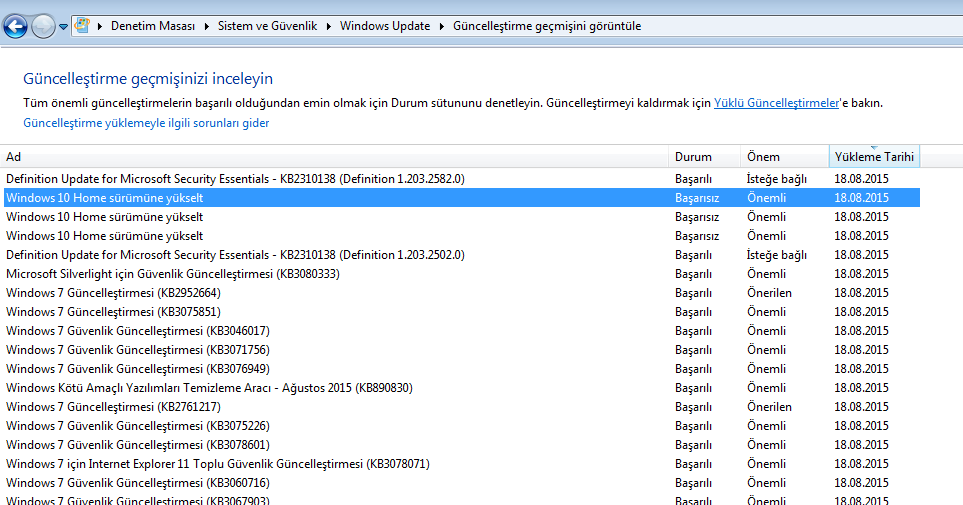 Windows 10 Yükseltme Hatası Microsoft Community 2788