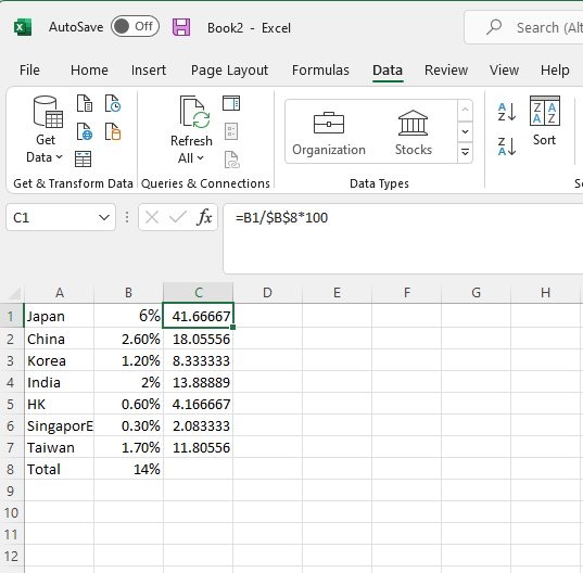 Rebase percentages in Excel - How to - Microsoft Community