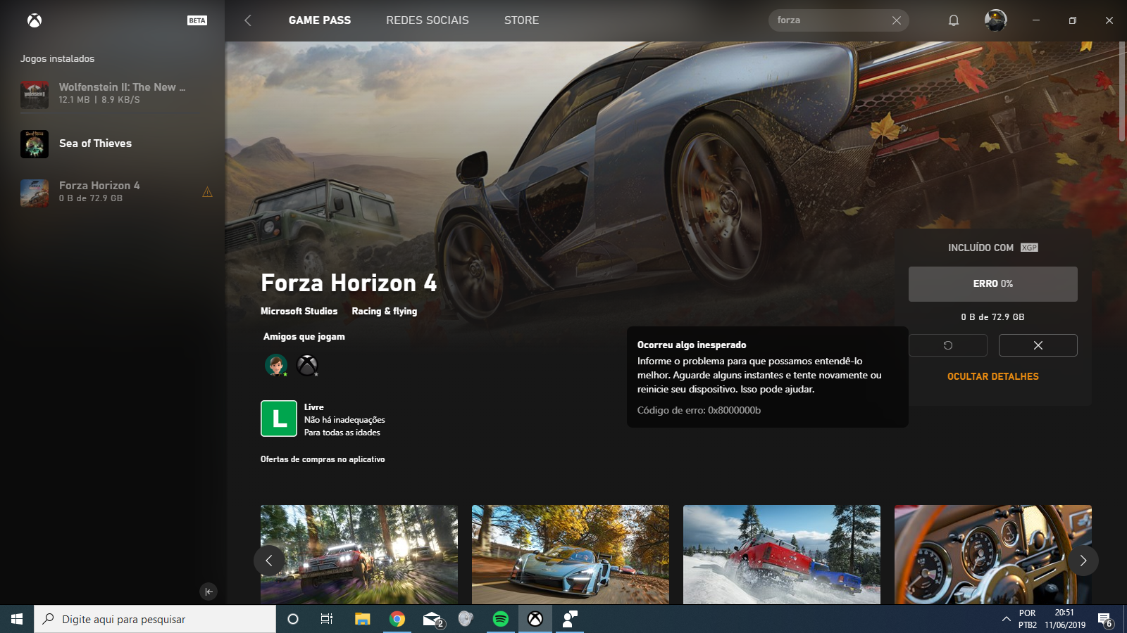 Download do Forza Horizon 4 nao termina - Microsoft Community