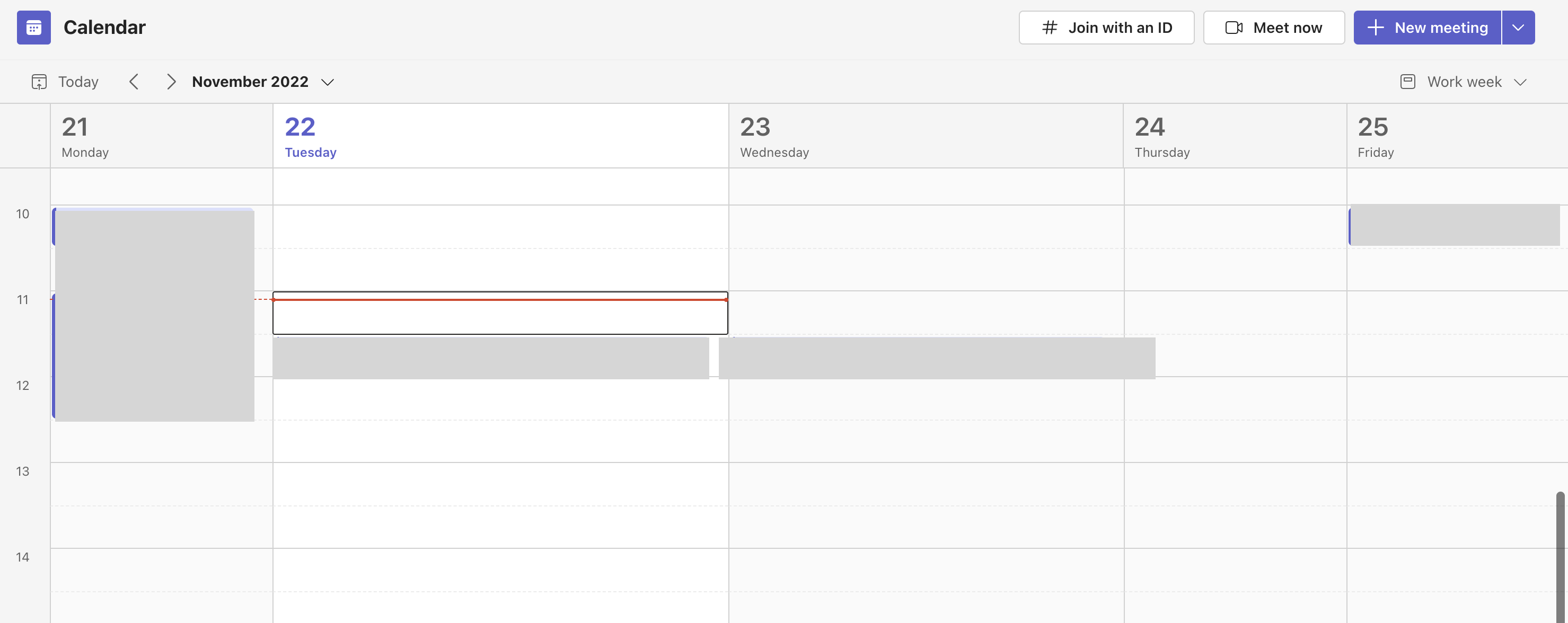 How do I make sure all my Microsoft Teams calendar columns all stay
