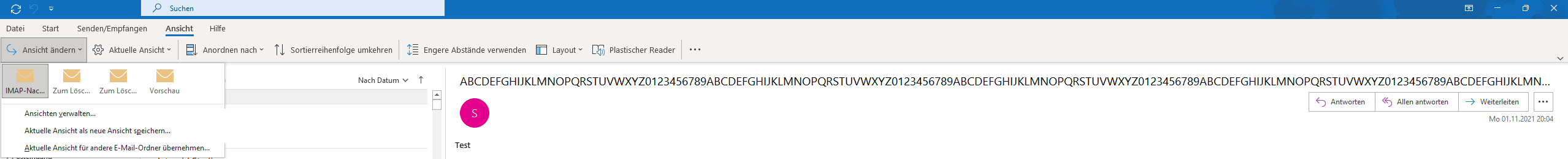 Outlook Betreffzeile In 2 Zeilen Anzeigen