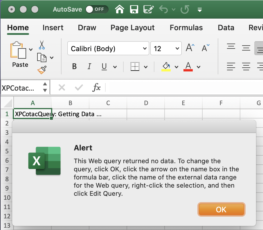 Excel For Mac Web Query Example With Login And Password