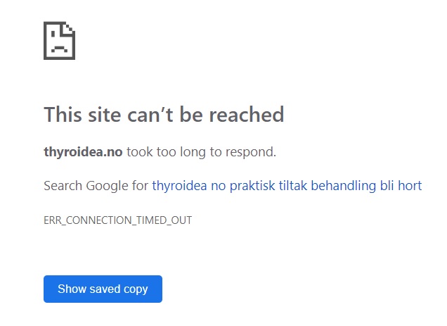 This site can't be reached, took too long to respond. - Microsoft