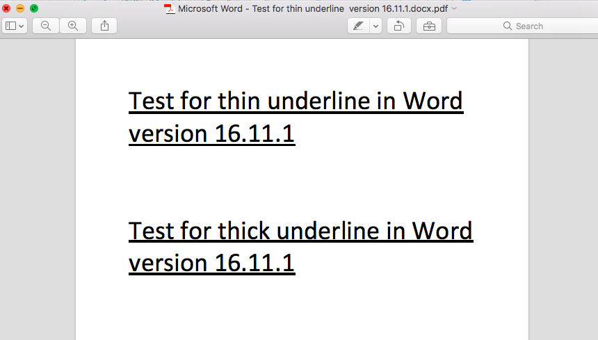 Underline Thickness Microsoft Community