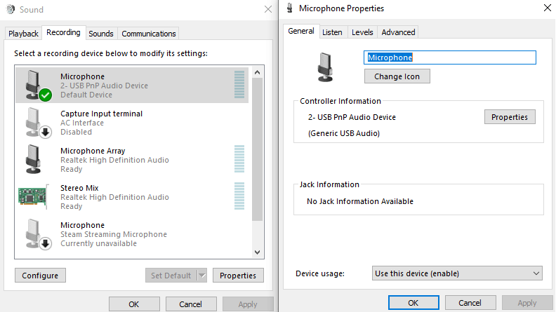 Usb microphone noise online suppression