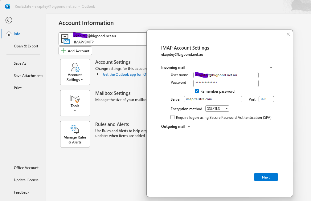 telstra-bigpond-imap-account-with-subfolders-to-outlook-365-microsoft