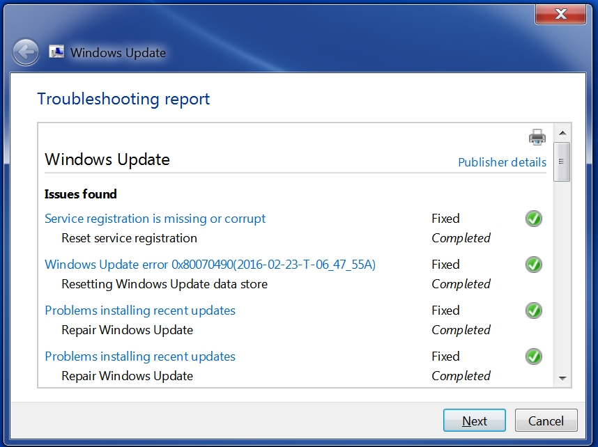 Windows 7 Updates Repeatedly Fail - Microsoft Community