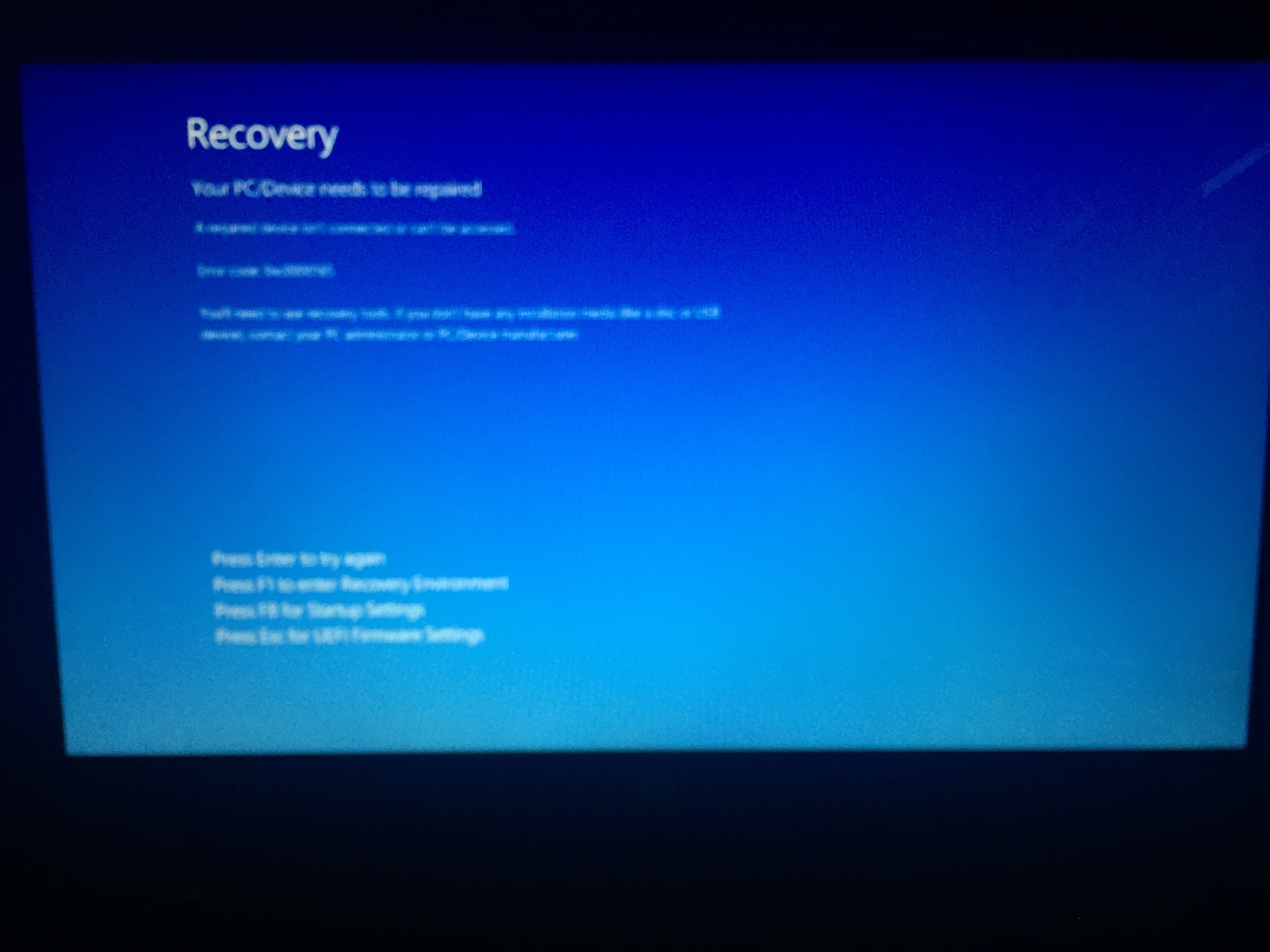 Stuck in Recovery Mode - Microsoft Community