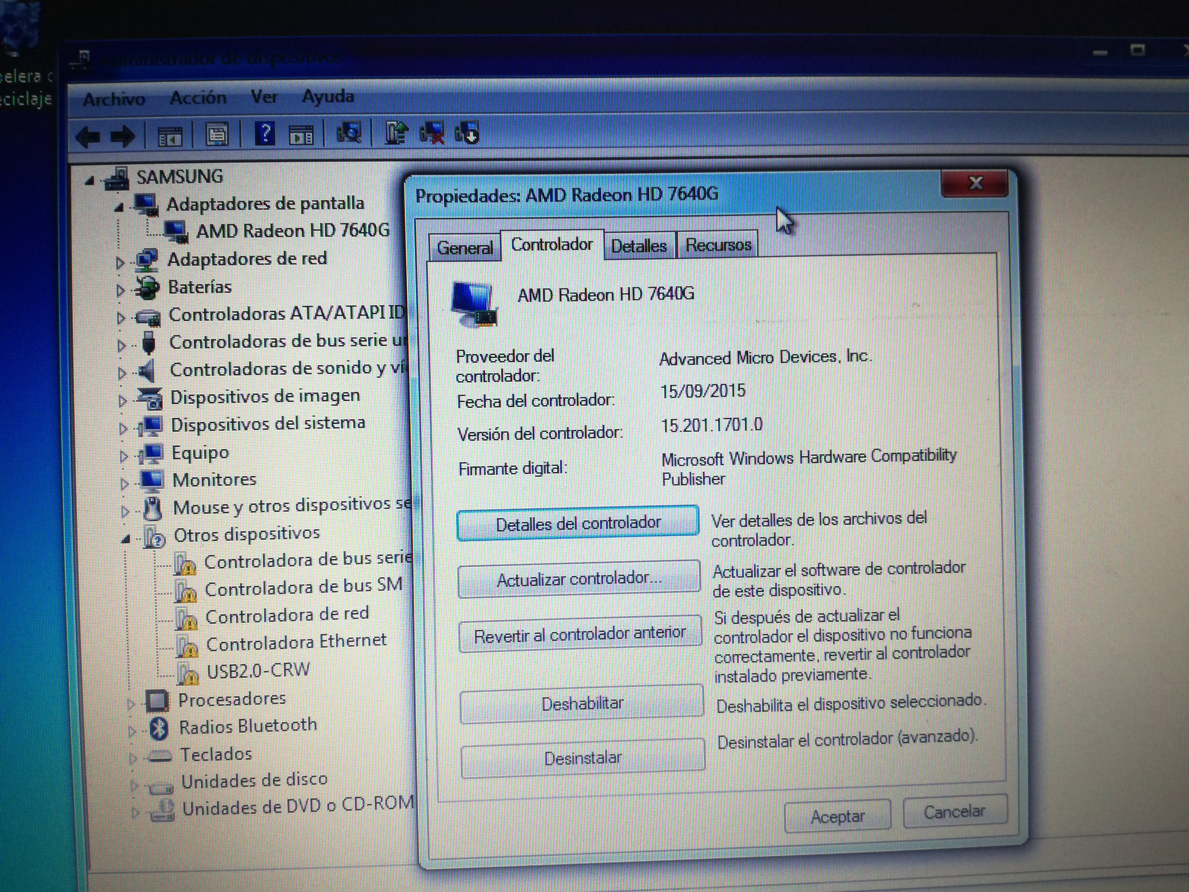 Driver de tarjeta online grafica para windows 7