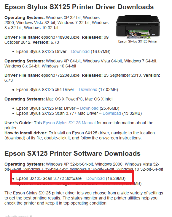 Élécharger Pilote Epson Stylus Sx125 / Epson Stylus Sx420w Imprimante Multifonction Epson Sur Dokter Andalan