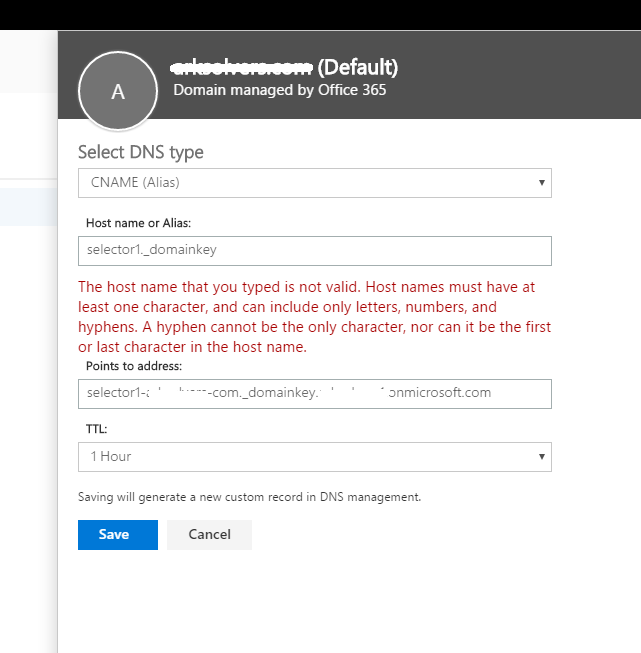 How to add DKIM CName records for my domain on Office 365? - Microsoft  Community