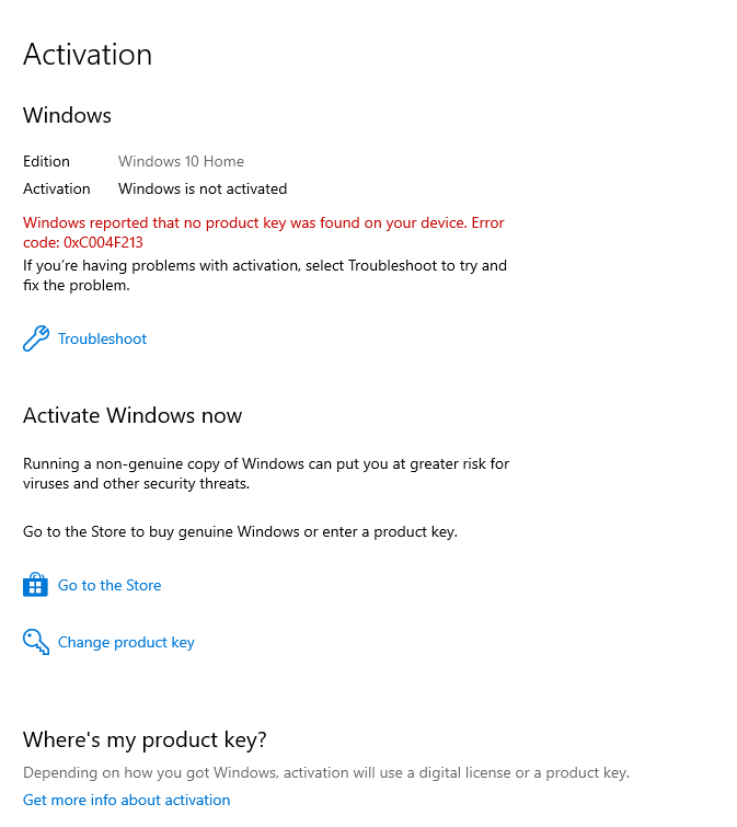 Windows 10 Home Digital Licence