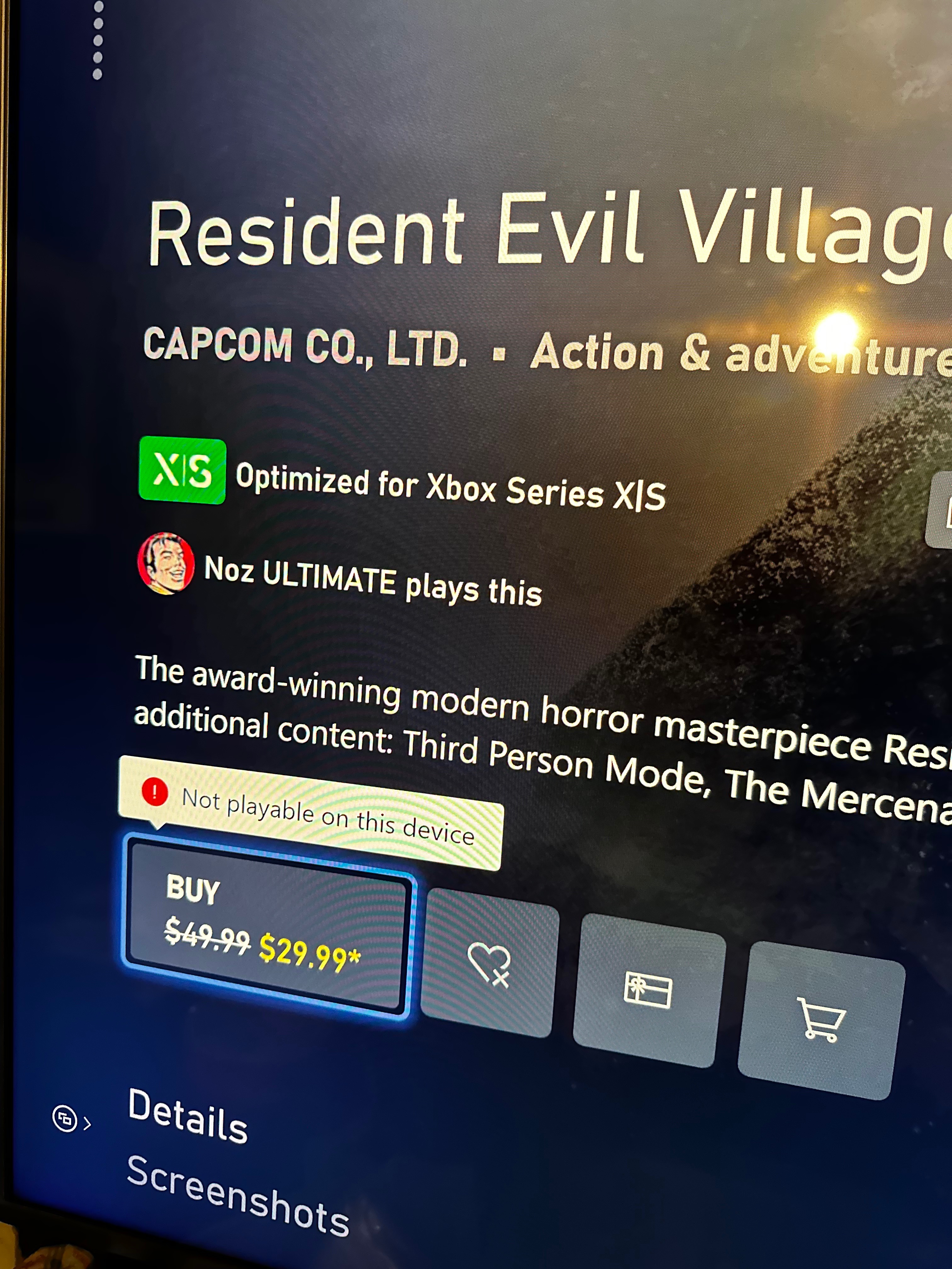 I have a Xbox series s, and I tried to buy resident evil 4 remake but -  Microsoft Community