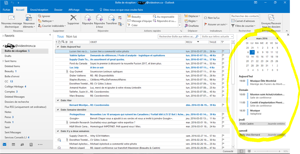 Calendrier et contact outlook 365 familiale - Communauté Microsoft