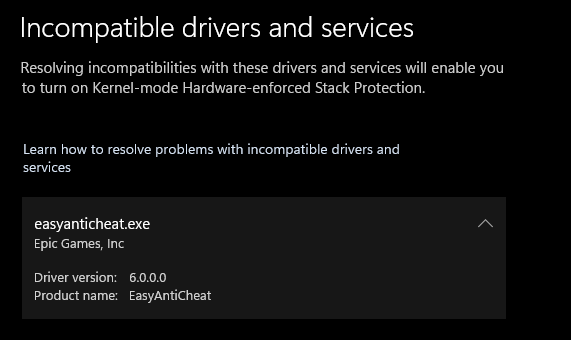 Easy Anti-Cheat Driver Incompatible with Kernel-Mode Hardware 