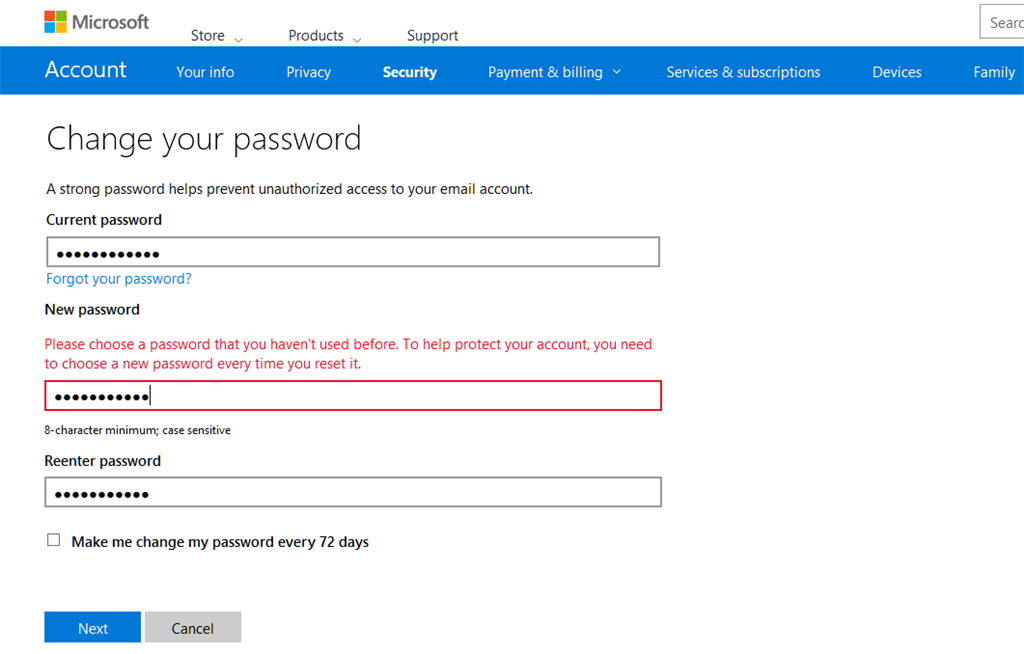 Dovresti forzare la modifica della password?