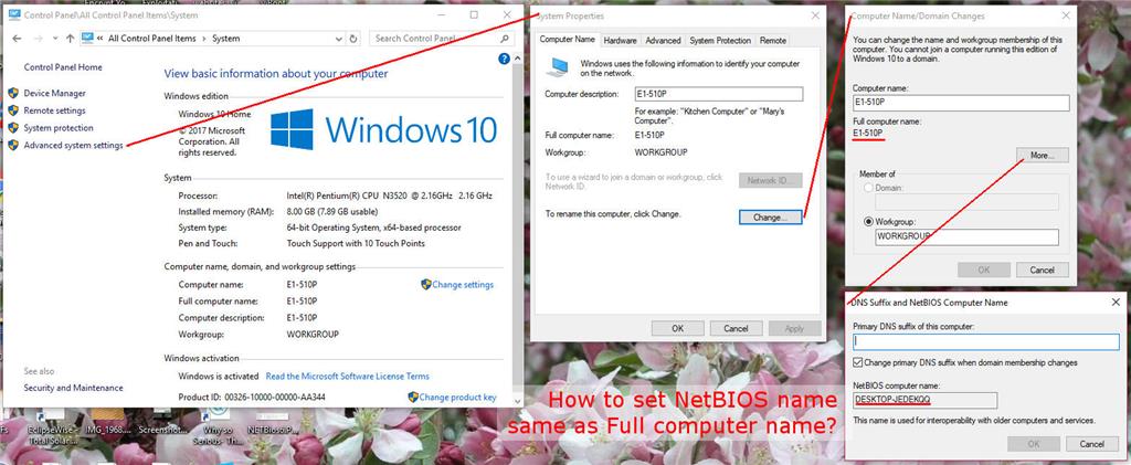 Включить netbios windows 10