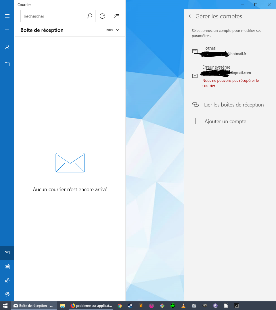 Probleme Sur Application Courrier Depuis Mise A Jour 1803 Communaute Microsoft