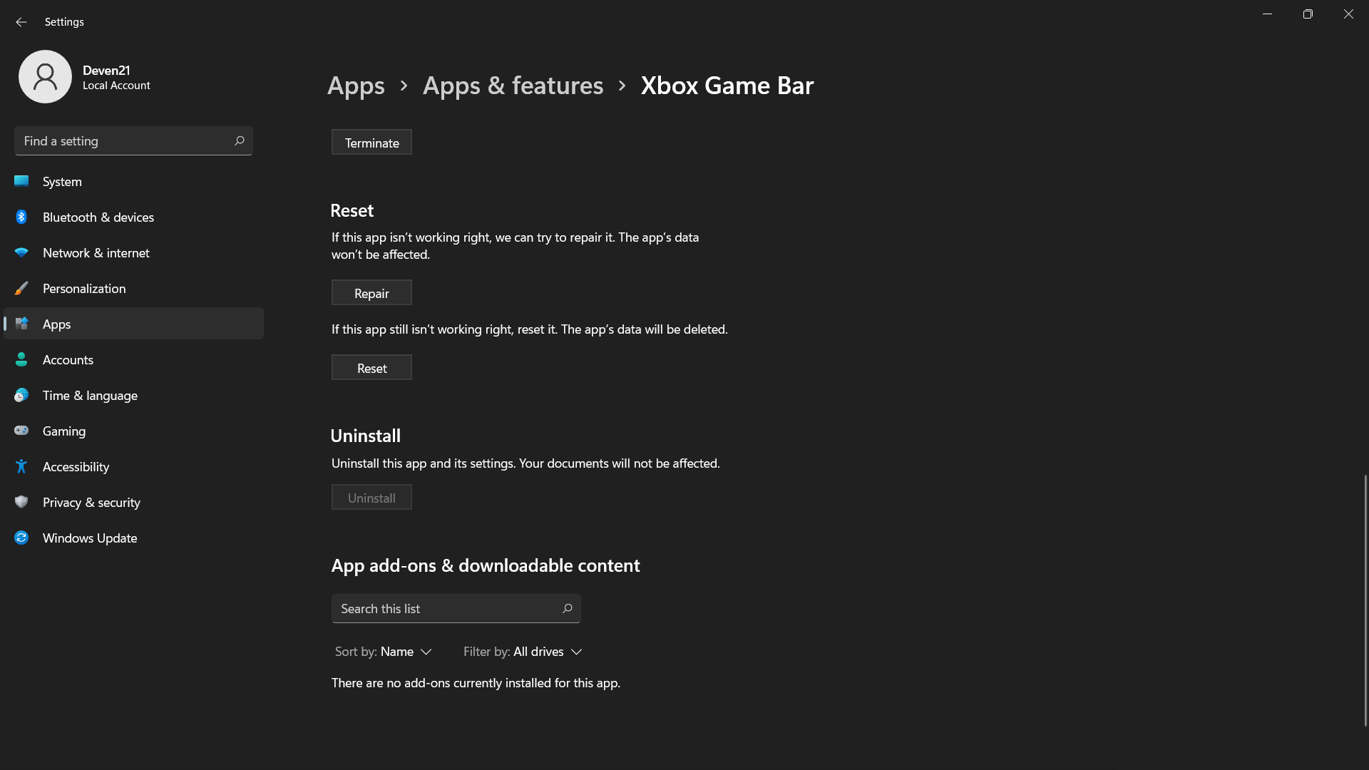 Game bar in windows 11 - microsoft community
