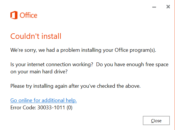 Can't install Office 365 ProPlus on my Lenovo Yoga widows 10 - Microsoft  Community