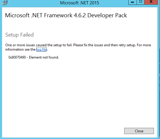 net framework 4.6.1 developer pack