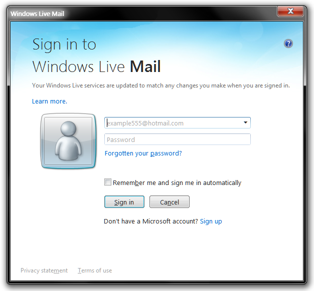 Messenger sign in windows live Can't sign