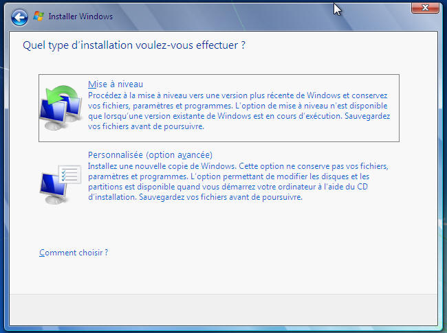 Выберите расположение для установки windows