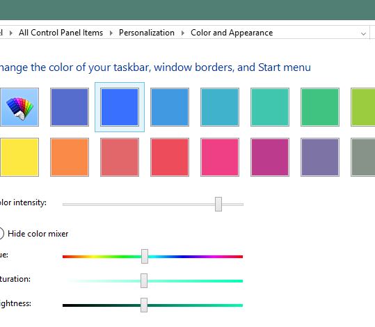 windows 7 taskbar color