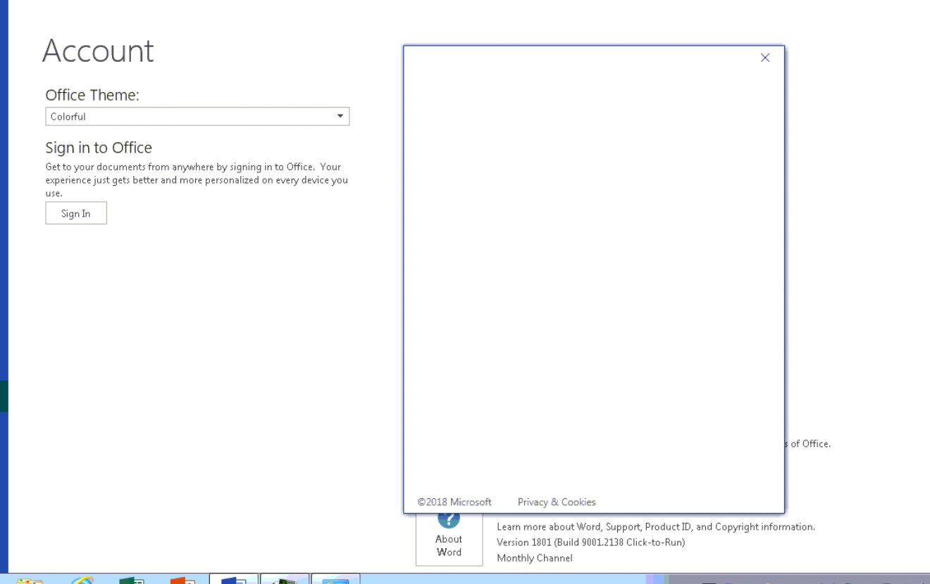 Cannot sign into MS Office 2016 apps, sing in page blank - Microsoft  Community