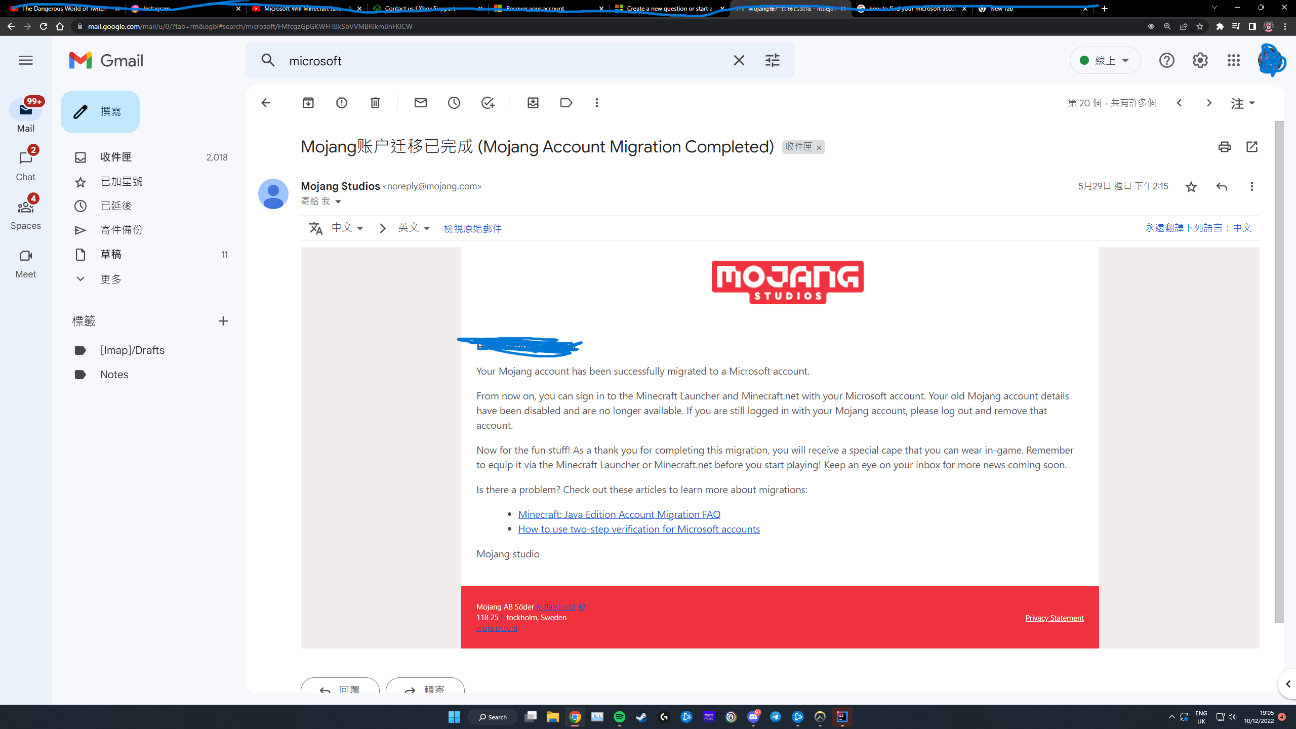 Mojang to Microsoft migration error. What do I do? : r/Minecraft