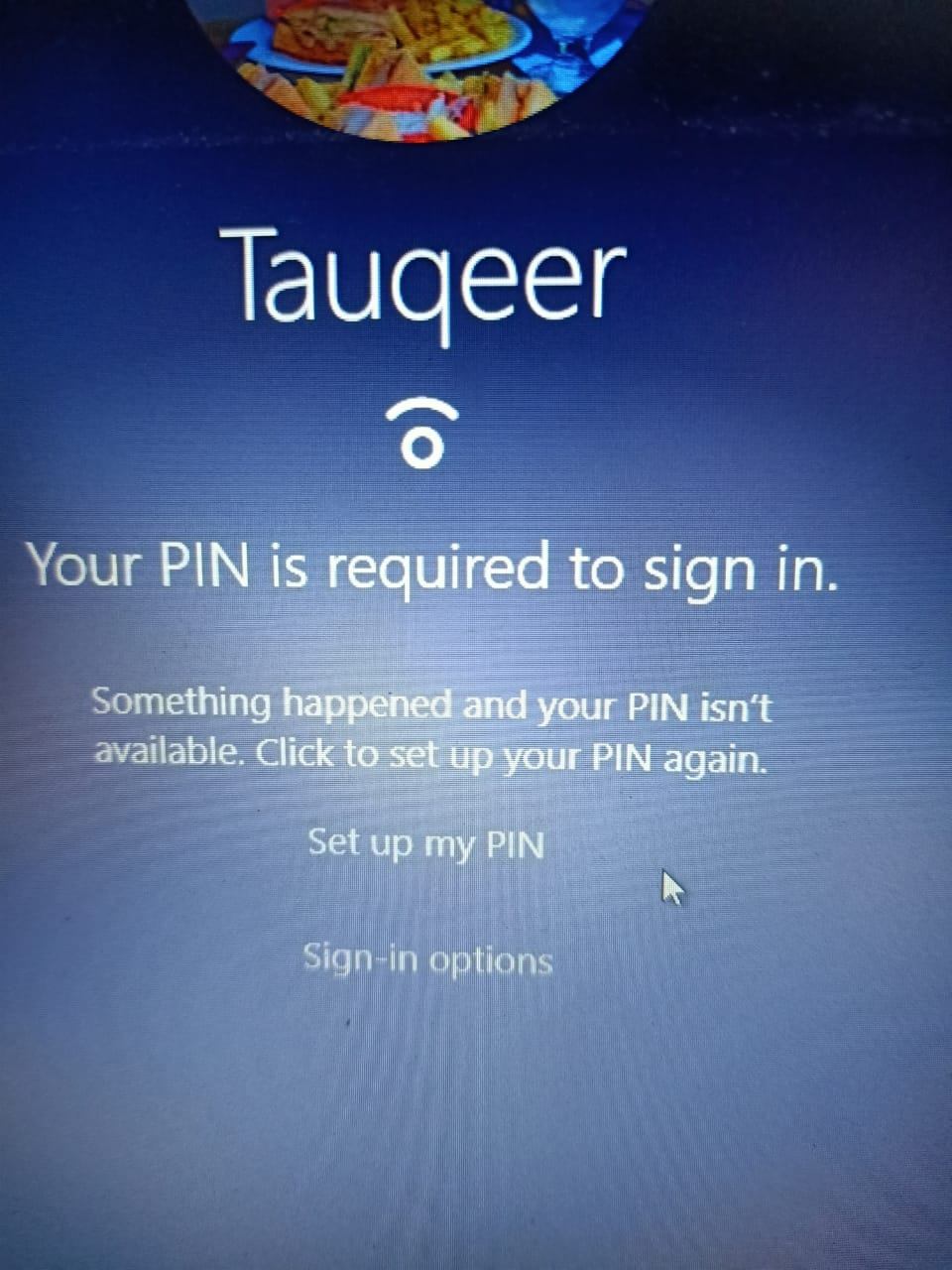 Your PIN Isn't Available, Click To Set Up Your PIN Again. Set Up My ...