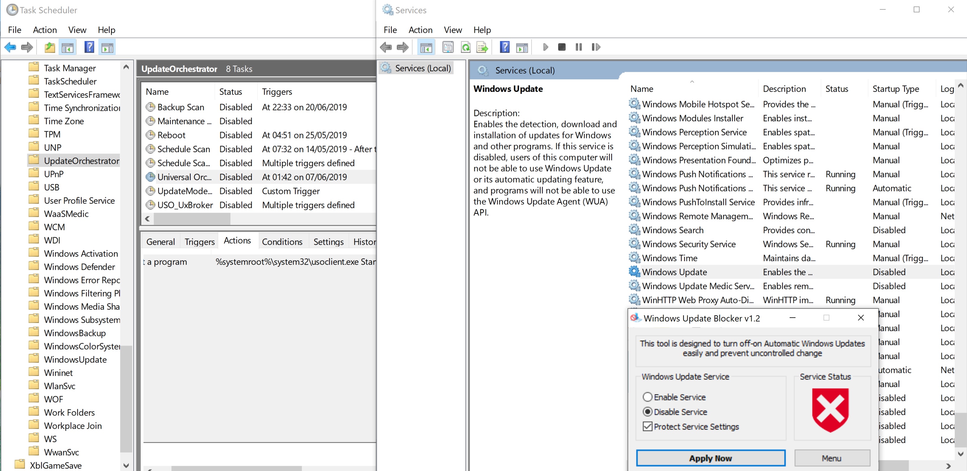 Usocoreworker exe causing error event id 1000 usoclient exe since