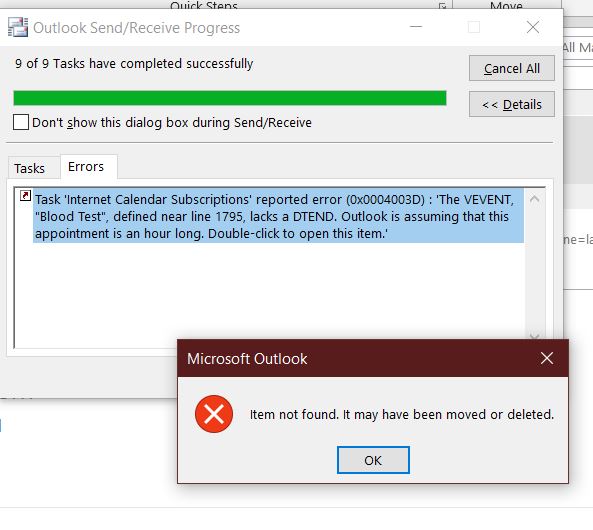 Fix Outlook Error When Sharing Calendar In Windows 10