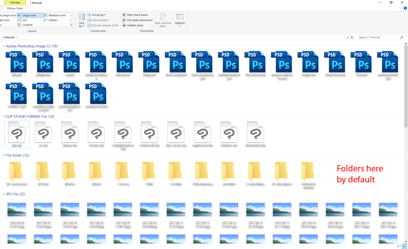 Folders not on top in Group By Type? Microsoft Community