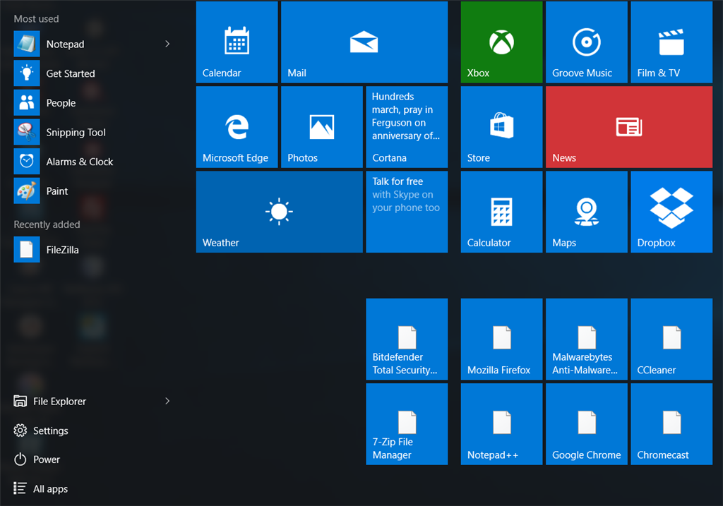 Windows 10 Tiles Are Blank White With No Thumbnail Icons Microsoft 0690