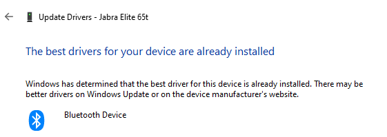 Jabra 65t windows discount 10
