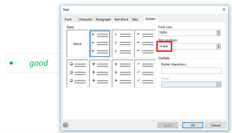 reduce-space-between-bullets-and-text-in-visio-microsoft-community