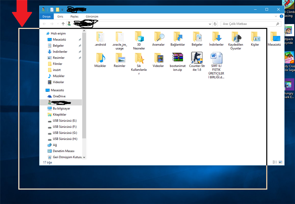 Windows 10 pencere ayarları