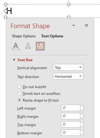 Powerpoint Text Box Margins How To Get To True Zero Microsoft Community